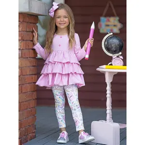 Style Credits Tiered Tunic and School Print Legging Set