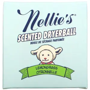 212 MAIN Nellies NWDB-LE Scented Lemongrass Natural Wool Dryer Balls, Laundry Balls, Household Laundry Accessories for Home Appliances