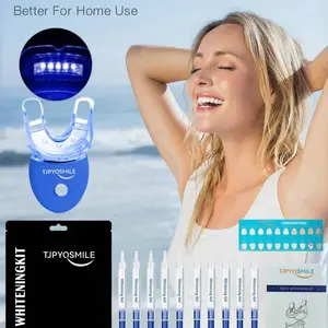 Teeth Whitening Kit for Sensitive Teeth, LED Blue Light, 10 Teeth Whitening Gel, Effective & Safe, Easy Application, Long-Lasting Results