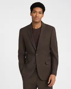 Express Extra Slim Brown Wool-Blend Washable Modern Tech Suit Jacket
