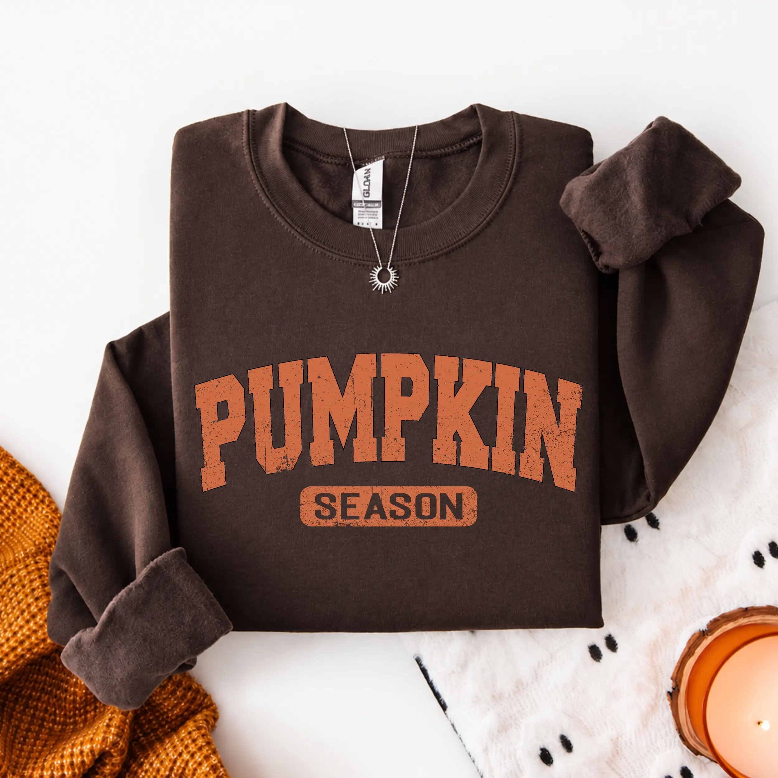 Gildan Retro Pumpkin Season Sweatshirt, Cute Fall Autumn Crewneck, Cute Fall Vibes Sweatshirt, Spooky Season Halloween Gift