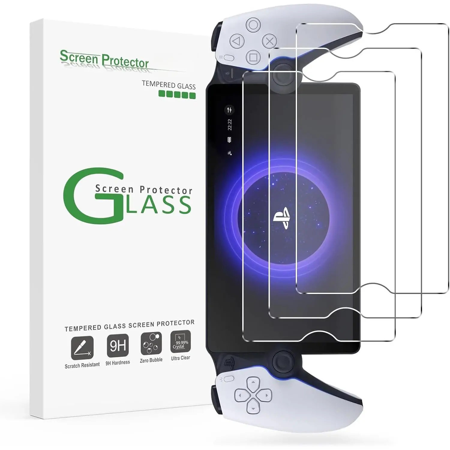 3 Pack Tempered Glass Screen Protector for  Portal Remote Player 8 inch -  5 with Easy Installation Kit, Transparent Ultra , Anti-Scratch, Anti-Fingerprint