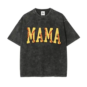 Cute Softball Mama Shirt, Mothers Day Gift for Softball Mom, Women's Vintage Wash Cotton Crew Neck Short Sleeve, Gift for Softball Lover