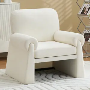 Oversized Accent Chair, Comfy Living Room Chairs, Single Sofa Chair with Thick Cushion and Armrests, Upholstered Arm Chair for Living Room, Modern Armchair, Reading Chair for Bedroom