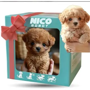 New Ai Robotic Dog, Ultra-Realistic Smart Electric Pet Dog Poodle Puppy, Mimics Walking and Barking, Interactive High-Tech Companion Dog, Walks+Barks,Suitable for Christmas gifts.