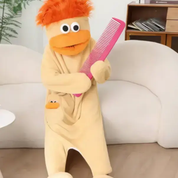 Unique plus size pajamas with comb, fun themed jumpsuit, thick sausage fur robe, home clothes, jumpsuit and washable wig, suitable for both men and women as Valentine's Day giftsRAIMENTRY Unique plus size pajamas with comb, fun themed jumpsuit, thick sausage fur robe, home clothes, jumpsuit and washable wig, suitable for both men and women as Valentine's Day giftsRAIMENTRY