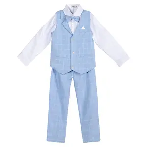 Lolanta Boys 4PCs Vest Suits  Toddler Formal  Wedding Ring Bearer Outfits
