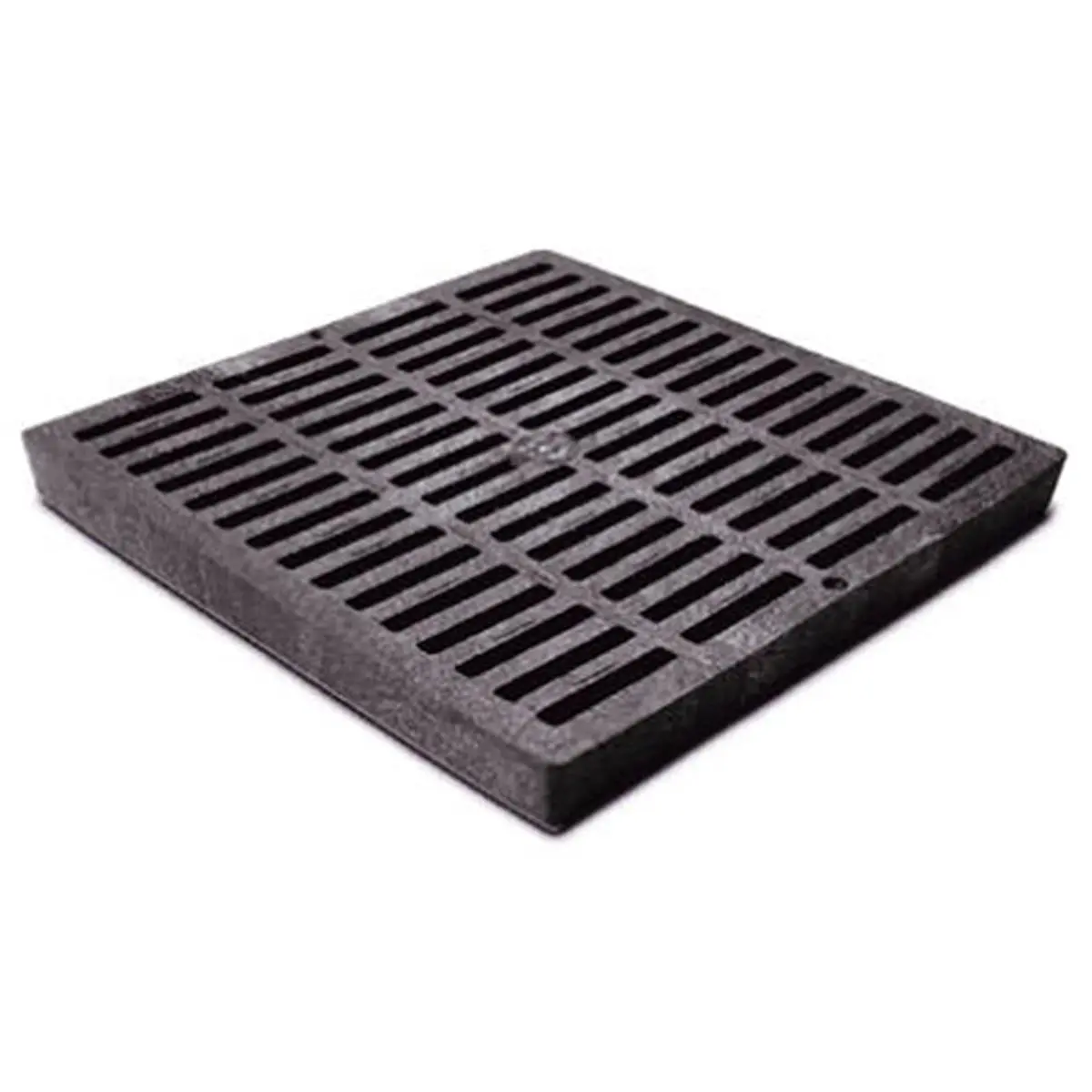 212 MAIN 12 x 12 in. Square Catch Basin Grate, Black Structural Foam Polyolefin Cover with UV Inhibitors, Class B Load for Medium Duty Pneumatic Tire Traffic & Light Trucks, 11.8x11.8x1.1 in, 2.37 lbs, 11.8 X 11.8 X 1.1 In