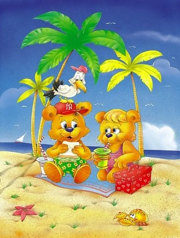 Carolines Treasures APH0239CHF Teddy Bears Picnic on the Beach Flag Canvas House Size