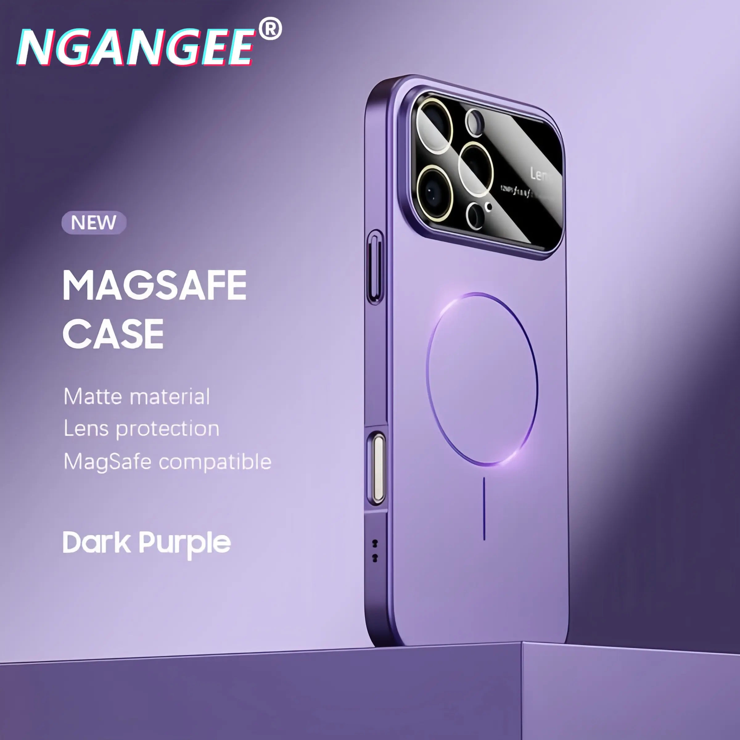 【Big Deals Today】2025 Magsafe Large Window Matte Magsafe Phone Case Built-in Glass Camera Lens Protector, For iPhone12、 iPhone13、 iPhone14 、iPhone15、 iPhone16 plus/pro/promax Compatible with MagSafe Slim Matte Protection Shockproof Dust-Proof Cover