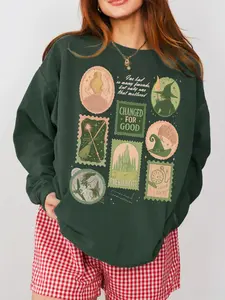 Wicked Changed For Good Stamps Sweatshirt, Defy Gravity Broomstick Magic Wand Sweatshirt, Wizard Movie Inspired Sweatshirt, Wicked Musical Fan Gift Sweatshirt