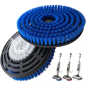 Steam Mop Pads Replacement Brush  for  Steam and Scrub Mop S7000/S7001/S8201/s7201 Series Brush Heads with Nylon Bristles, Deep Clean Hardwood & Tile Floors, Scratch-Free Polish(Blue)
