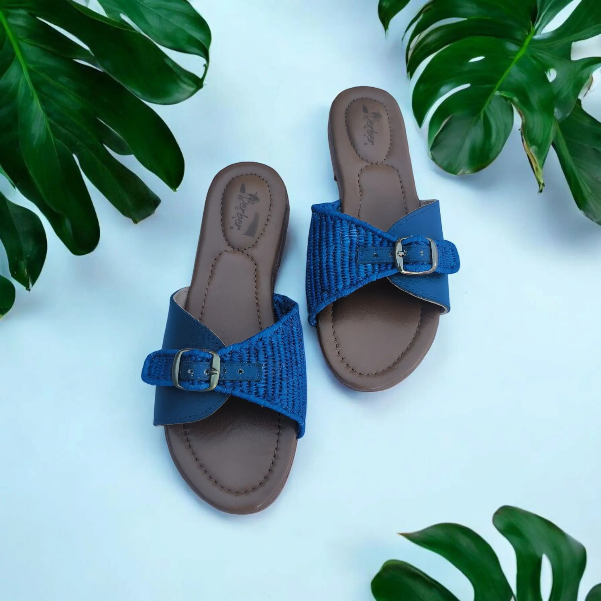 Natural Straw Raffia Sandals – Boho Flat Shoes