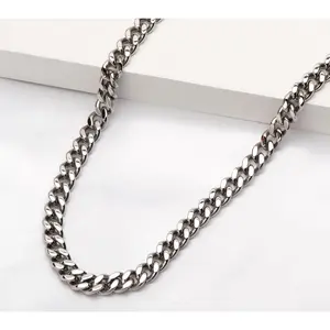Verve Men's Stainless Steel Curb Link Chain Necklace