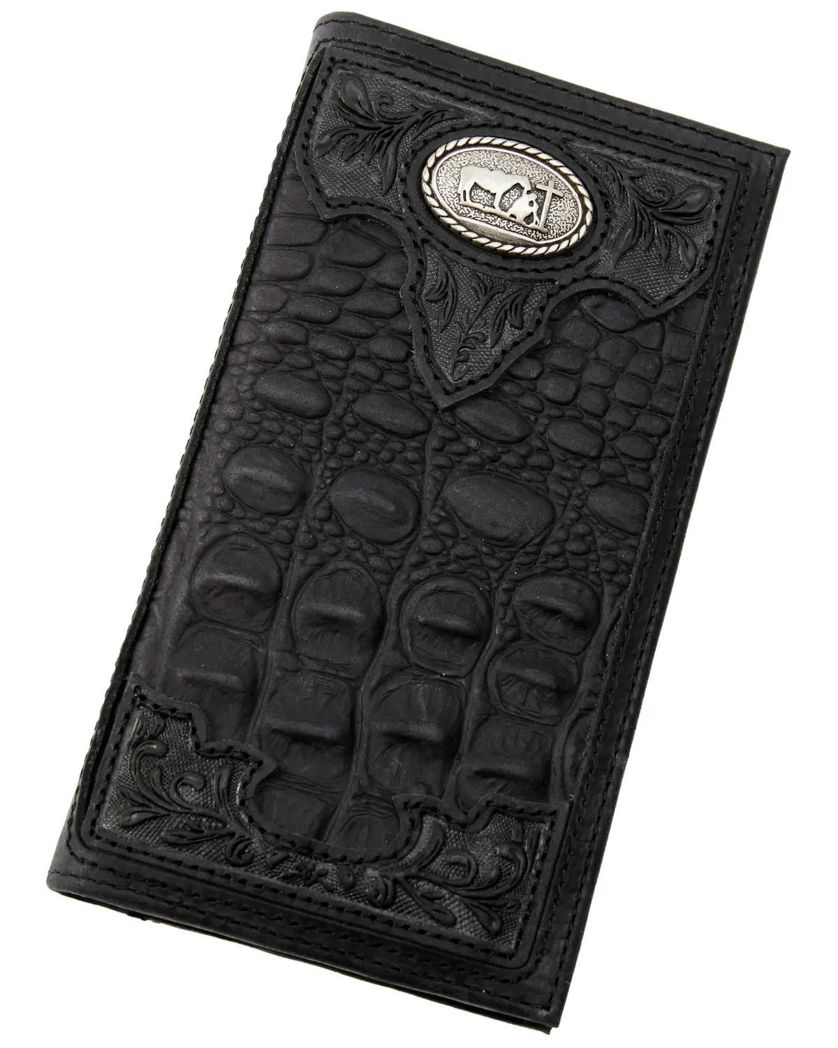 Cody James Men's Men'S Crocodile Embossed Rodeo Wallet - Cjafa23wt1blk Cody James Men's Men'S Crocodile Embossed Rodeo Wallet - Cjafa23wt1blk
