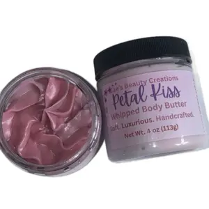 Own Body Care Bundle Jae’s Beauty Creations Petal Kiss Body Butter 4oz - Moisturizing & Hydrating with Candied Petals & Peach Scent - Soft Luxurious Handcrafted moisturizing property hydrate Build Your