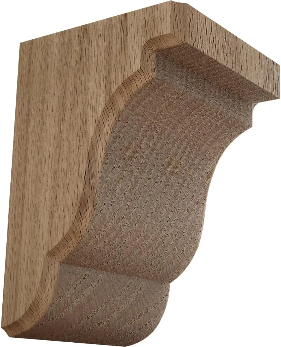 5 1/4"W x 5"D x 7 1/2"H Bedford Bracket, Red Oak