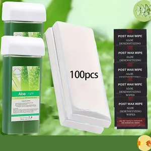 Soft Wax Roller Cartridge for Hair Removal, Waxing Kit for Women Full Body Area Waxing, Depilatory Rolling Wax Roller at Home Waxing, Body Care Wax