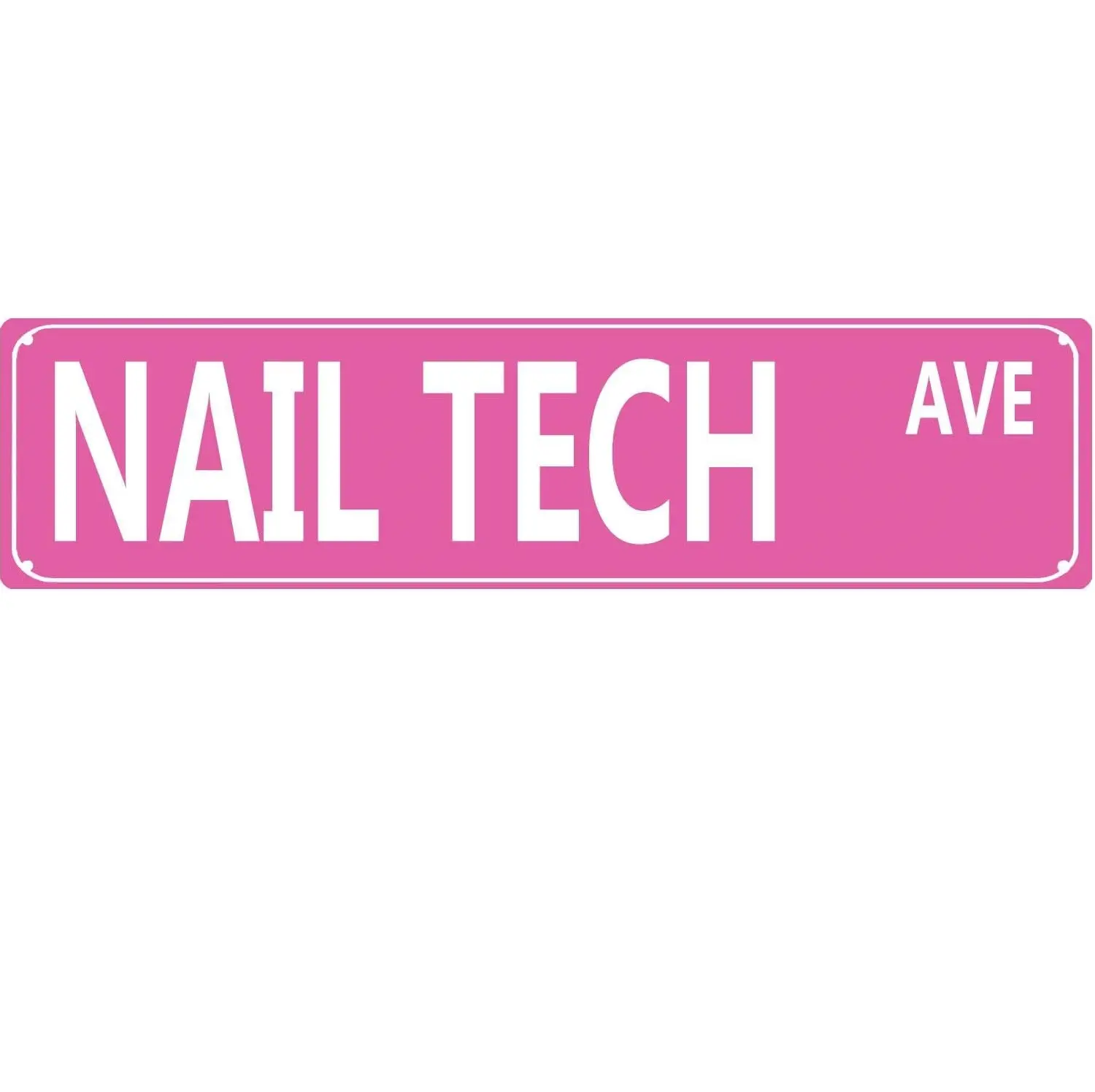 Nail Tech Ave Metal Tin Sign Funny Vintage Slim Street Tin Signs 16x4 Inch Wall Art Decor Iron tin plate for house farmhouse Bar Cafe Gift metal Can Be Used Indoors And Outdoors Rust Proof