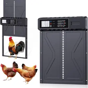 Automatic Chicken Coop Door with Timer Function, Large LCD Display, Powered by 3 Aa Batteries (batteries Not Included), Chicken Coop Accessories