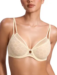 Deyllo Womenswear & Underwear,Women's Underwear,Bras,Everyday Bras, Bra,Women’s Push Up Lace Bra Lingerie Sheer Strap