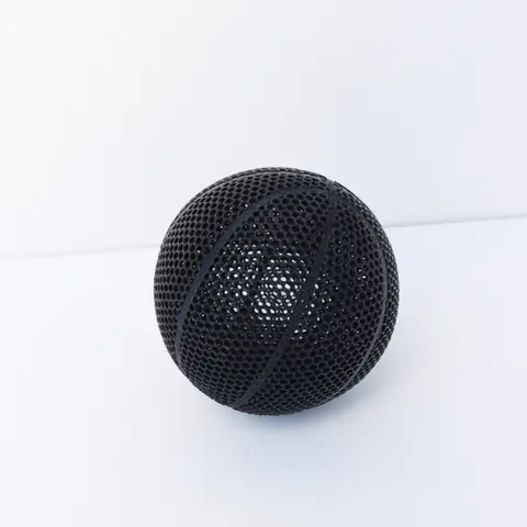 3D Printed Airless Basketball Bounce Figurine with 3D Print Detail, Traditional None Display Decor for Enthusiasts