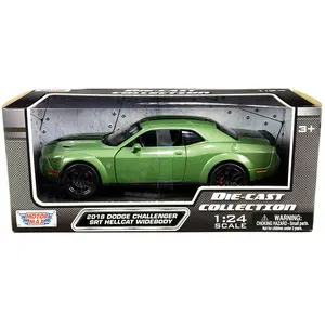 Motormax Die-Cast Collection 1:24 Scale 2018 Dodge Challenger SRT Hellcat Widebody Green Model Car