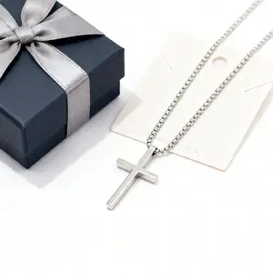 Men’s/Women's Cross Necklace Stainless Steel Layered Faith Pendant Chain Minimal Christian men's Jewelry Gift Fashion men Accessories  captain steel necklace spicy,summervibes Sterling Silver