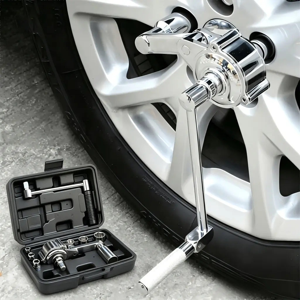 Torque Wrench Wheel Nut Remover, 1:16 Torque Multiplier, 320NM Labor Saving Wrench, 1/2" Drive Lug Nut Wrench, Tire Change Kit with 17mm/19mm/21mm Sockets, Universal for Most Vehicles, Ideal Christmas Gift for Dad In Autumn & Winter
