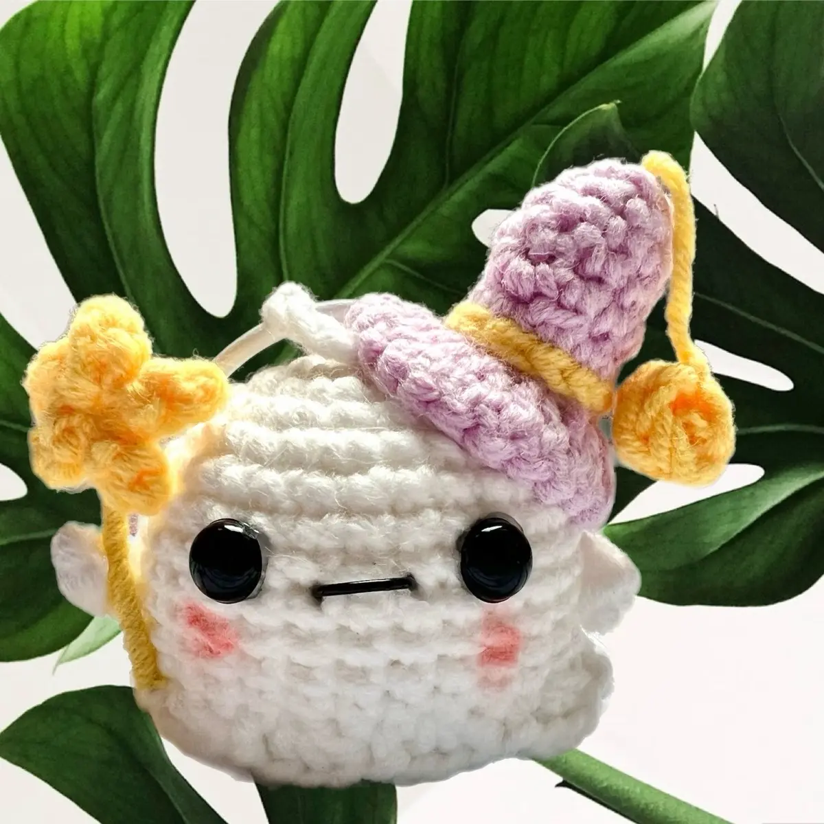 Ghost crochet keychain