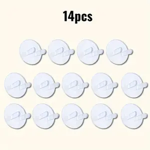 14 Transparent Socket Protectors, Portable Universal Dust-Proof Outlets Covers, Ideal for Home and Office Use, Easy to Carry and Install