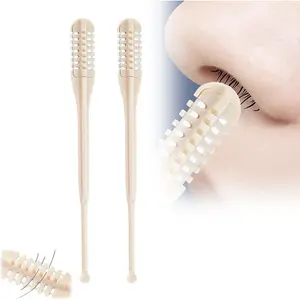 2-pack nose hair trimmer with ear cleaner, stainless steel double-blade nose hair trimmer, 360-degree rotating mini nose hair shaver, painless shaving without hurting the nasal cavity