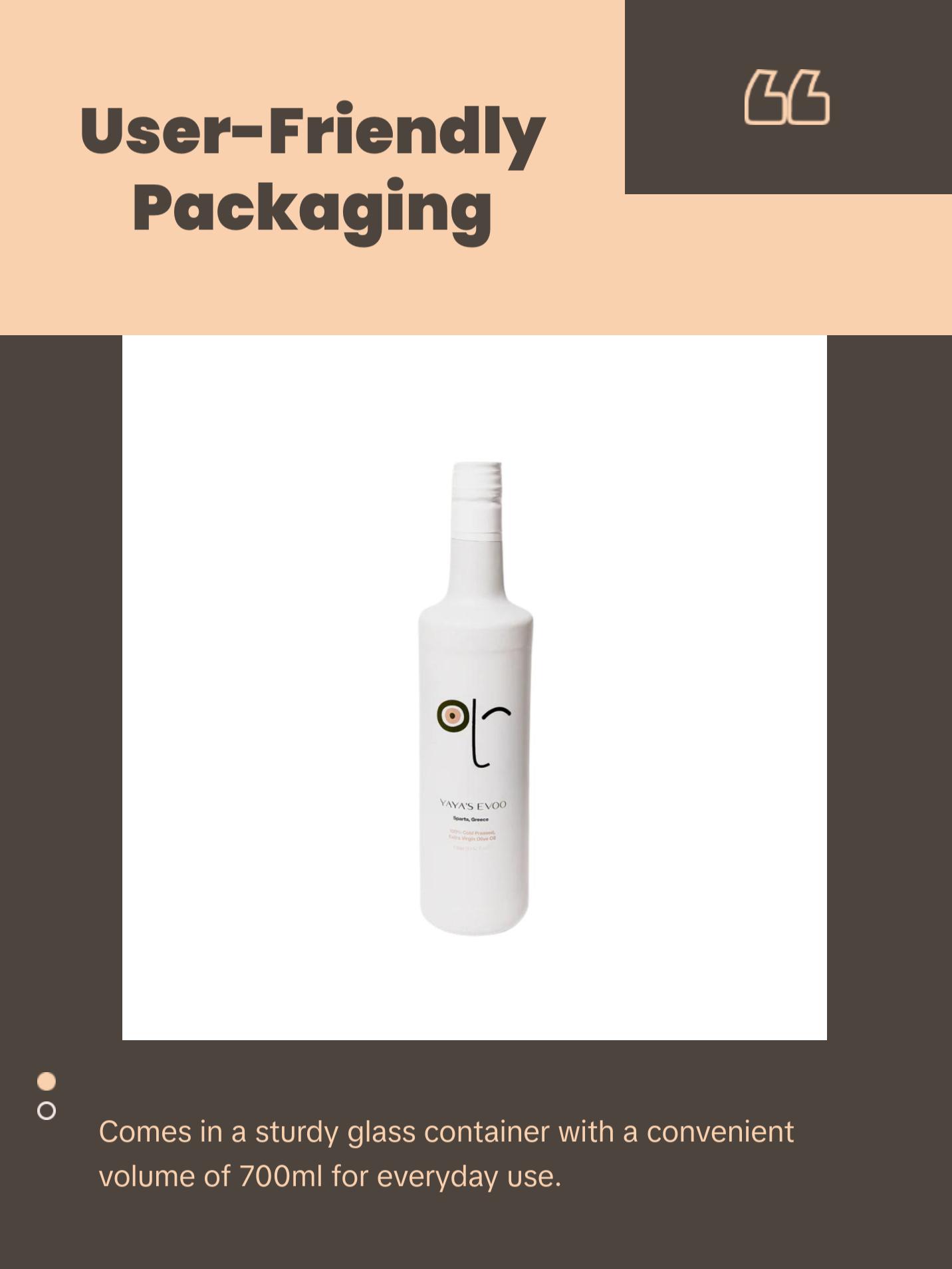 YAYA'S EVOO - Cold Pressed Extra Virgin Olive Oil, Staight from Greece. 100% Pure EVOO, Natural Superfood, High Antioxidant, (700ml) Fruit Fruit YAYA'S EVOO - Cold Pressed Extra Virgin Olive Oil, Staight from Greece. 100% Pure EVOO, Natural Superfood, High Antioxidant, (700ml) Fruit Fruit