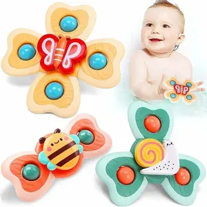 3PCS Suction Cup Spinner Toys for 1-2 Year Olds, Educational Sensory Toys, Sensory Toys for Toddlers 1-3 Gifts for 1 Year Old Girls, Play