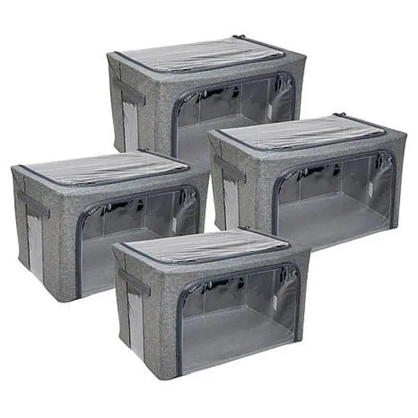Improvements Collapsible Large Storage Bins -Set of 4