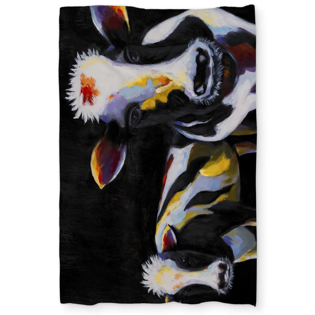 Begin Home Decor C1DCTXLW7J6KBO Two Funny Cows White Bedroom Twin Size Extra Long Duvet Cover - Home Decor
