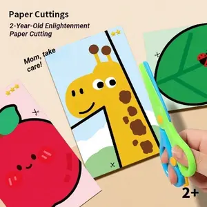 DIY Craft Paper Cutting Toy, Early Education Safe Scissors, Educational Toys for Kids, Montessori Inspired Learning Tools