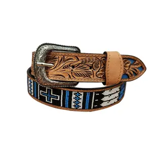 Pierce Beaded Stamped Belt