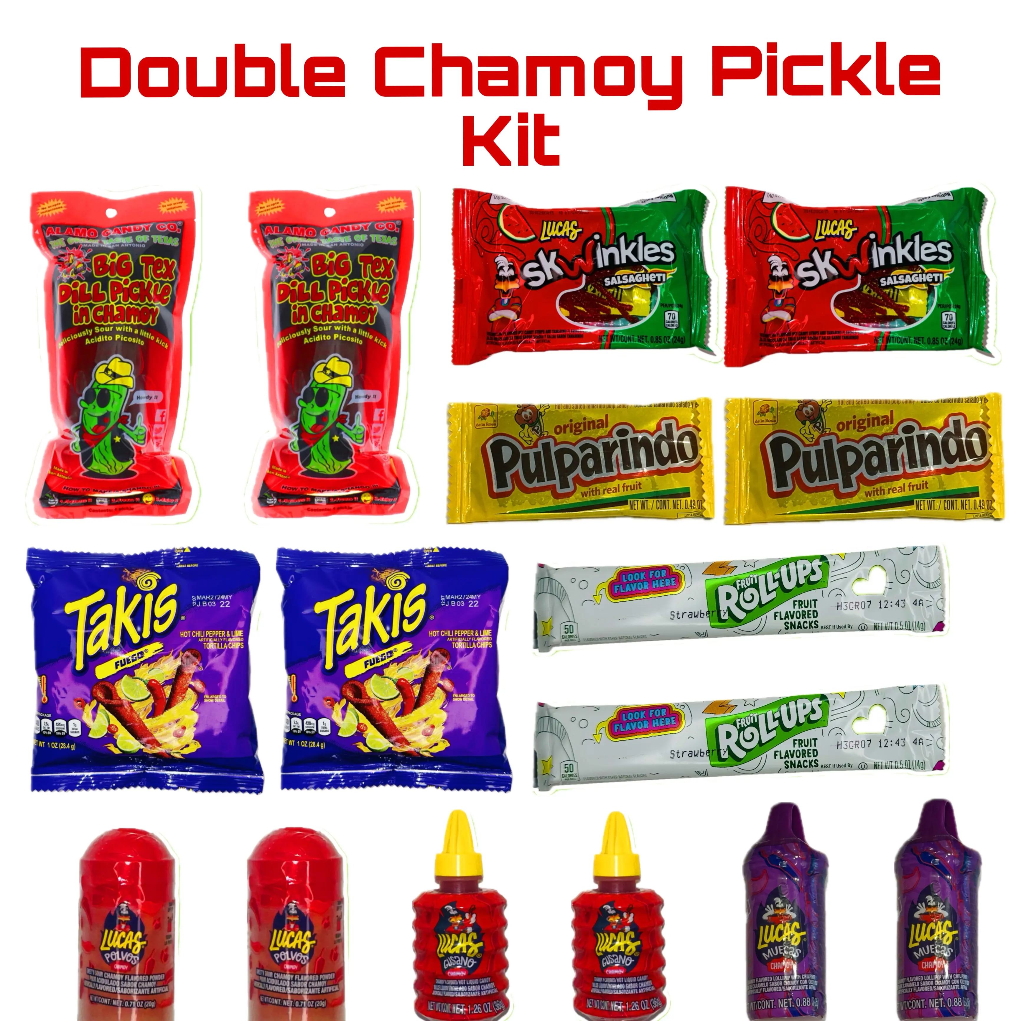 Double Big Tex Takis Chamoy Pickle Kit With Muecas