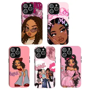Y-Pink Bratz Girl Phone Case,Retro party-themed phone case,for iPhone 16 15 14 13 12 11 17Pro Max,for Samsung S25 S24 S23 S22 Ultra,Protective Cover