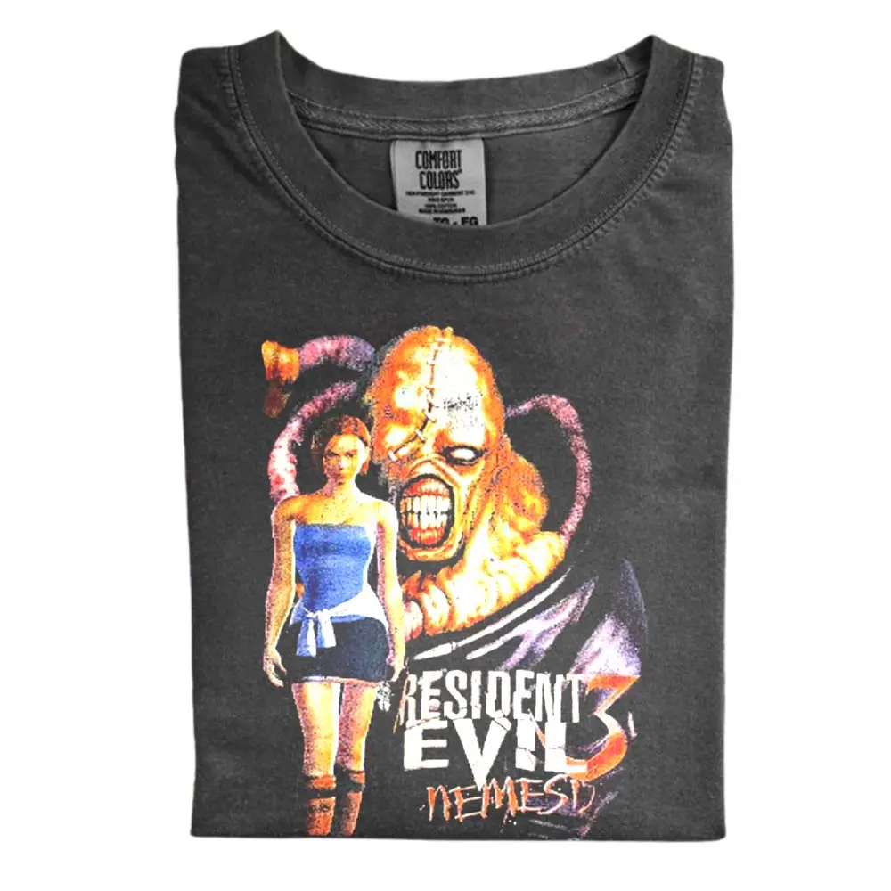 The  Resident Evil 3 Nemesis Comfort Color Shirt, Retro Gaming Graphic Shirt, Retro Resident Evil Gaming Shirt, Gift for Men, Gift for Women, Crew Neck T-shirt, Trending T-shirt