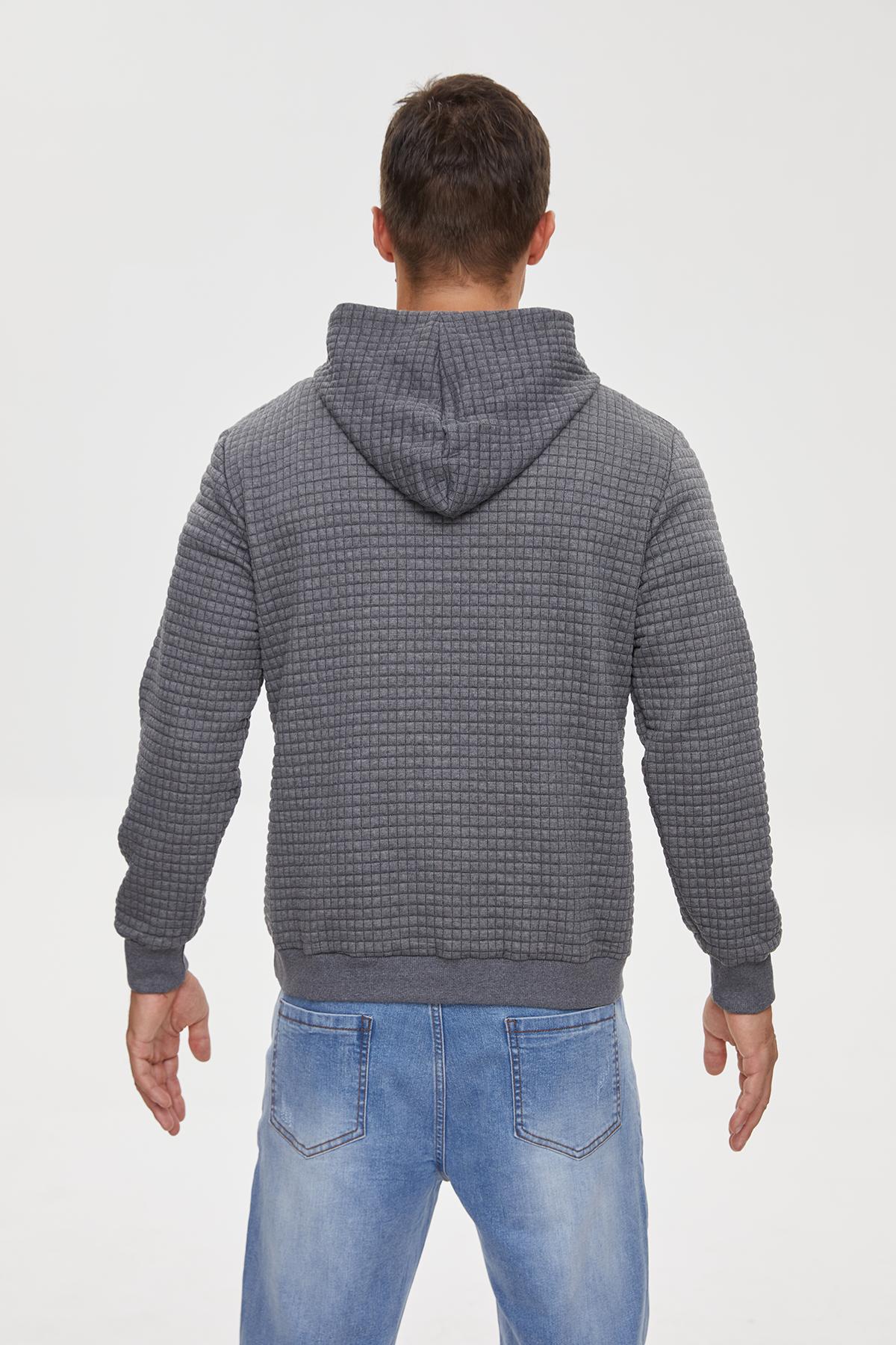 Mens Hooded Sweatshirt Long Sleeve Solid Knitted Hoodie Pullover Sweater Casual Menswear Soft Breathable Fabric Plaid Jacquard Design Mens Hooded Sweatshirt Long Sleeve Solid Knitted Hoodie Pullover Sweater Casual Menswear Soft Breathable Fabric Plaid Jacquard Design
