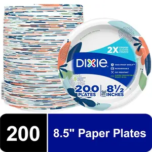 200 PCS 8.5" Multi-Color Disposable Paper Plates – Party & Everyday Use 200 PCS 8.5" Multi-Color Disposable Paper Plates – Party & Everyday Use