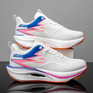 UOSO Fei Ran 3.0 Carbon Plate Ultra-light Rebound Sports Shoes |   Mid-top with Zipper, Fastener, and Lace Closure, All-season, Suitable for Men, Fabric Upper and Sole, Rubber Sole