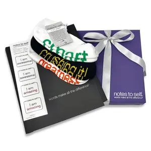 Congratulations Gift Set: notebook, stickers + 3-pair socks gift set