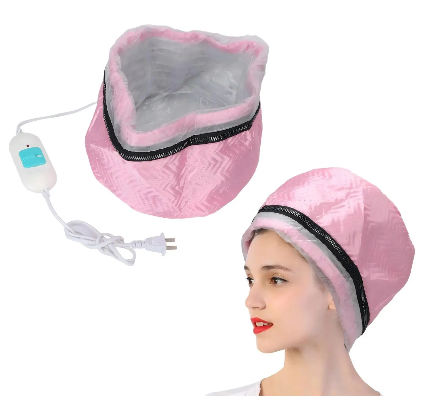 Electric Hair Steamer Cap, Thermal Hair Treatment Cap with 3 Time Settings, Adjustable Hair Dryer Bonnet for Deep Conditioning, Hot Oil Treatments & At-Home Hair Care