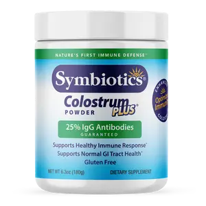 SYMBIOTICS Colostrum Plus Powder - Natural Dietary Protein Supplement, Boosts Immune System, Supports GI Tract Health & Metabolism, Gluten-Free, Nutrient-Rich, Kid-Friendly