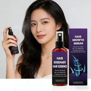 Rosemary Hair Essence Spray, Glossy Moisturizing Hair Care, Smooth and Voluminous, No-Rinse Nutrient Liquid Treatment