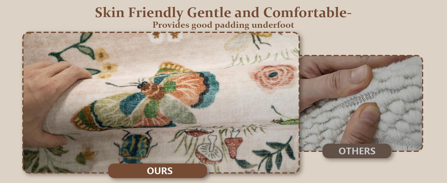 palohom Washable Area Rugs for Living Room Non Slip Bedroom Rug Carpet Low Pile Soft Non Shedding Lightweight Faux Wool Pink Floral Rug for Entryway Dining Room Under Table Rug Runners for Hallway Kitchen Nrsery Stain Resistant Easy Care Indoor Home Decor