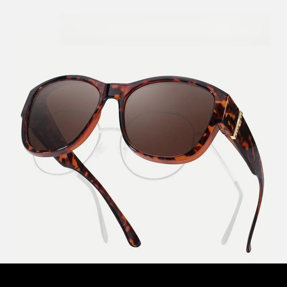 Leopard print framed polarized tea film